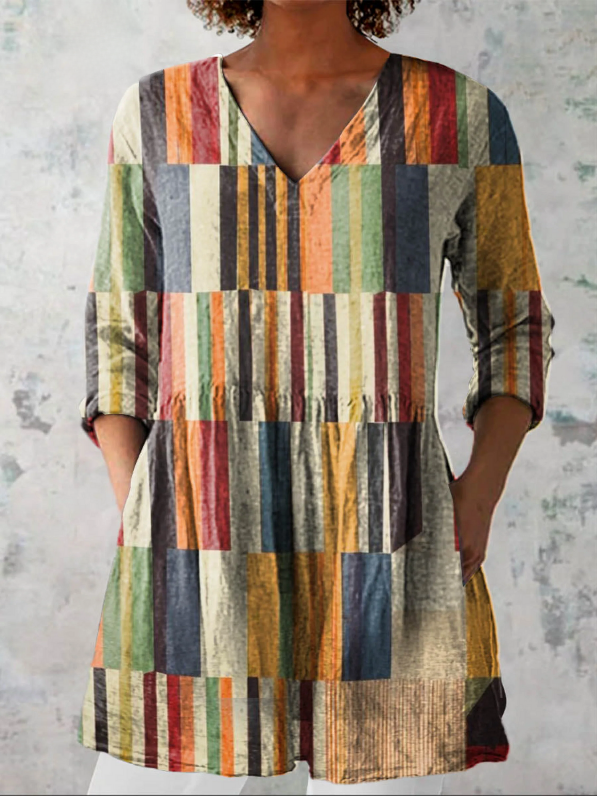 Farrah | Long V-Neck Shirt