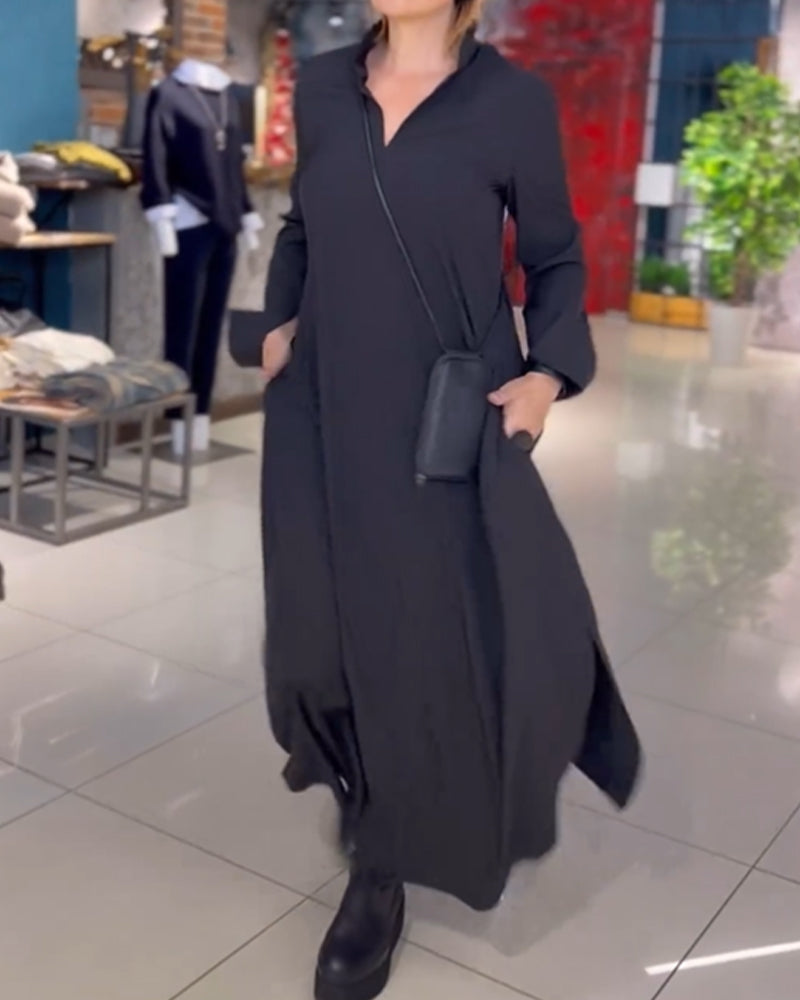 Tereza | Elegantti pitkä mekko halkioilla