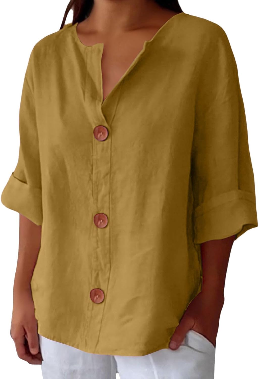 Ruby | Casual Linen Blouse