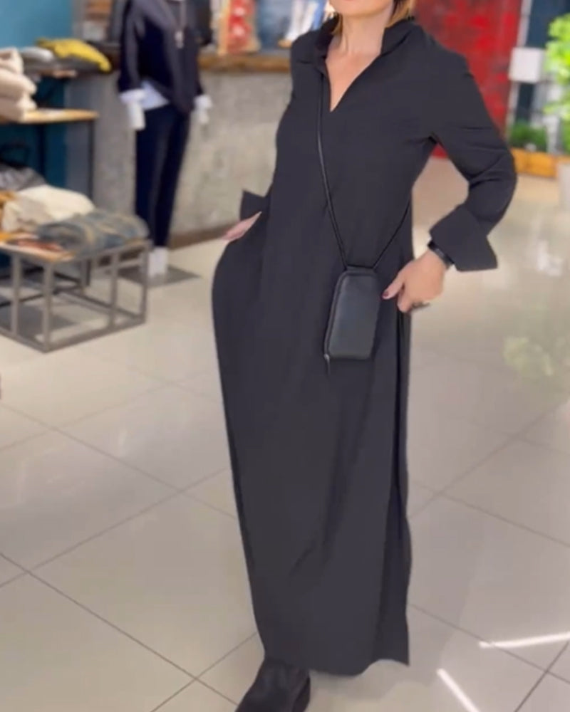 Tereza | Elegantti pitkä mekko halkioilla