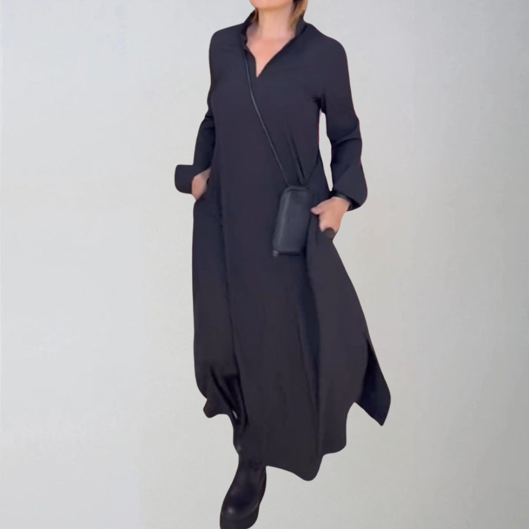 Tereza | Elegantti pitkä mekko halkioilla