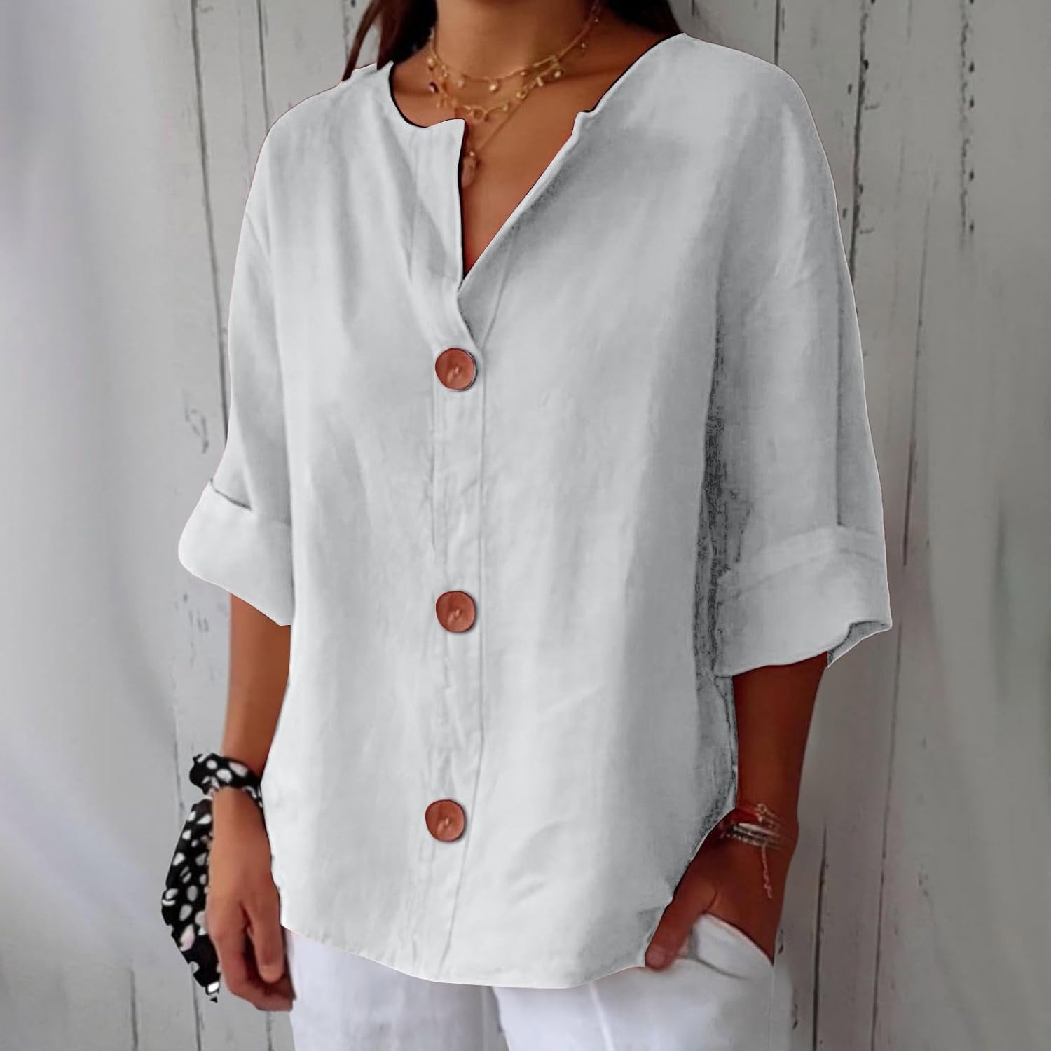 Ruby | Casual Linen Blouse