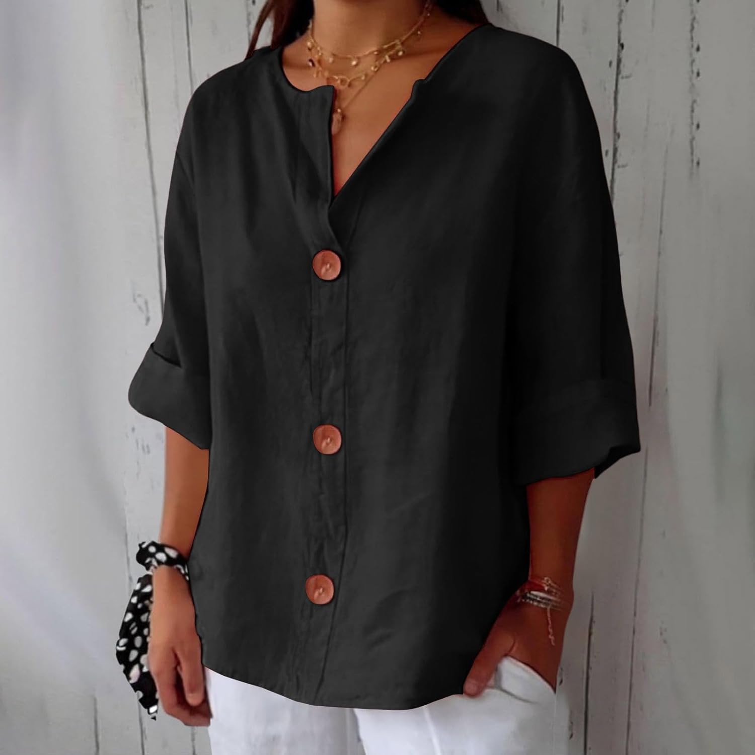 Ruby | Casual Linen Blouse